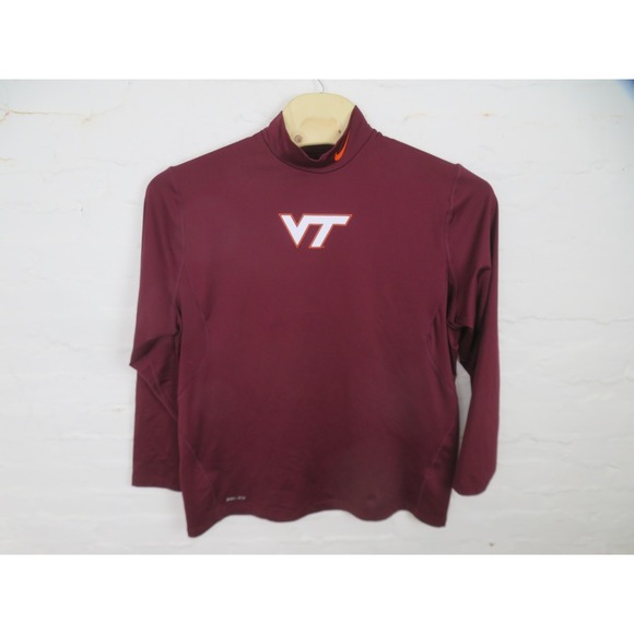 Nike Other - Virginia Tech Hokies Shirt Mens 2XL Red Nike Dri Fit Thermal Long Sleeve Warm